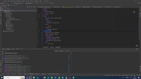 Запуск ASP.NET Core + PostgreSQL | Docker Compose