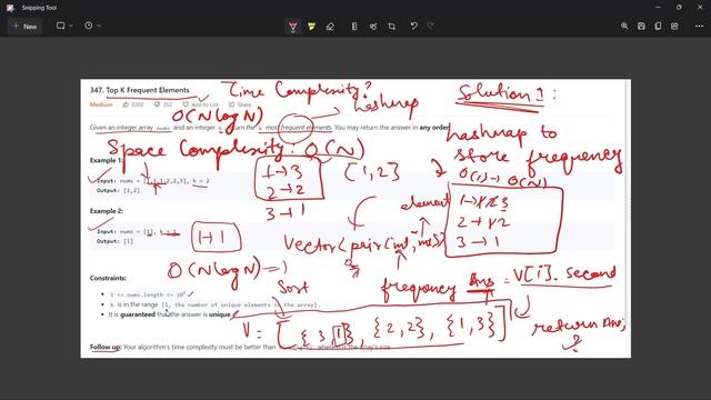 47. Top K Frequent Elements | Leetcode Daily Challenge | Using HashMap + Priority Queue смотреть онлайн