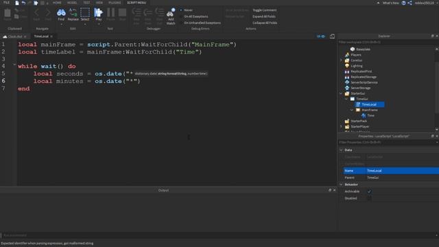 How to make a timer that shows real-life time in Roblox Studio смотреть онлайн