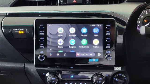 Android Auto in Toyota Hilux | Navigation - Google Maps | Music | News | Settings | Apple Car Play смотреть онлайн