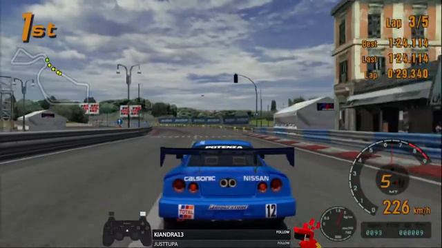 Gran Turismo 3 100% Bonus Items [#21] Rome Circuit Reversed (Hard) [7'09"517] смотреть онлайн