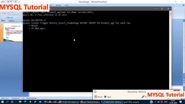 Trigger | MySQL | From Basics | Vaishali Belote смотреть онлайн