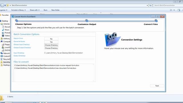 Convert Word to Excel Batch Demonstration смотреть онлайн