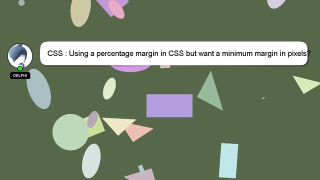 CSS : Using a percentage margin in CSS but want a minimum margin in pixels? смотреть онлайн