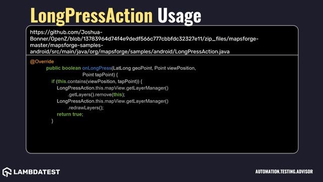 org openqa selenium logging LongPressAction with examples смотреть онлайн