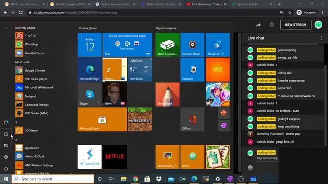 Python Operator and Collection data tyepe fundamental coding tutor Live Stream смотреть онлайн
