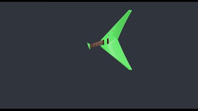 3D Model of guitar - file V.dwg смотреть онлайн
