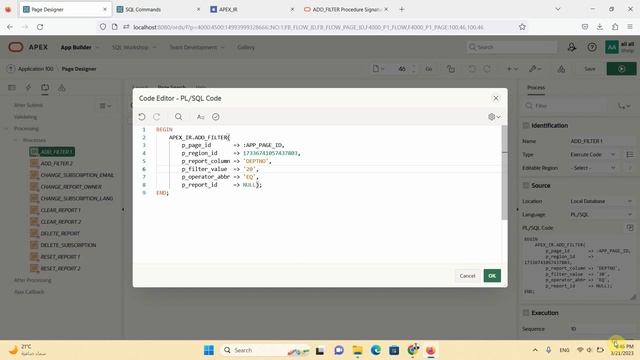 Oracle APEX API (APEX_IR ) : ADD_FILTER Procedure Signature 1 & ADD_FILTER Procedure Signature 2 смотреть онлайн