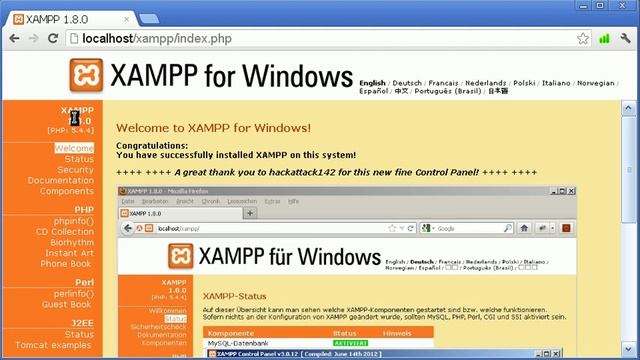 Локальный сервер XAMPP -- установка