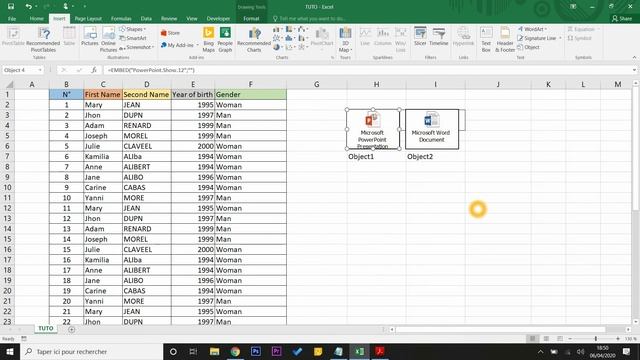 Excel 11 : Insert Object смотреть онлайн