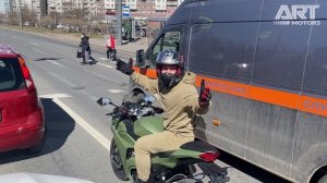 Обзор электромотоцикла R3 от компании АРТ-МОТОРС.