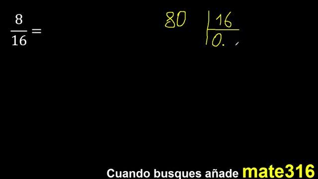 convertir 8/16 a decimal , transformar fracciones a decimales , de fraccion a decimal, como смотреть онлайн