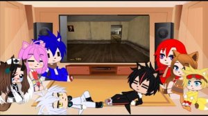 Реакция Соника и его друзей на видео "Выживание в адской школе" (Sanek)