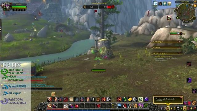 3050Ti RTX Laptop - World of Warcraft: ShadowLands (Lenovo Ideapad Gaming 3)