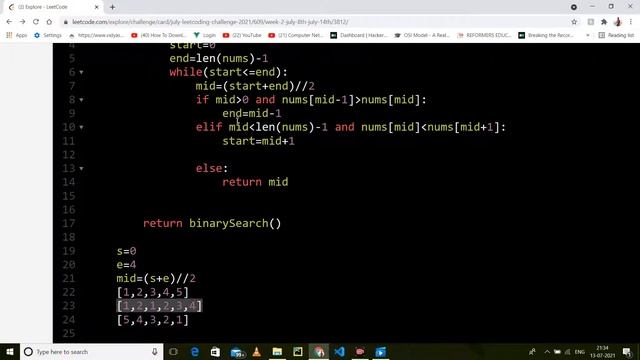 162 Find Peak Element | Medium Level Interview Question Solution in Python смотреть онлайн