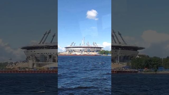 Строящийся футбольный стадион в Санкт-Петербурге смотреть онлайн