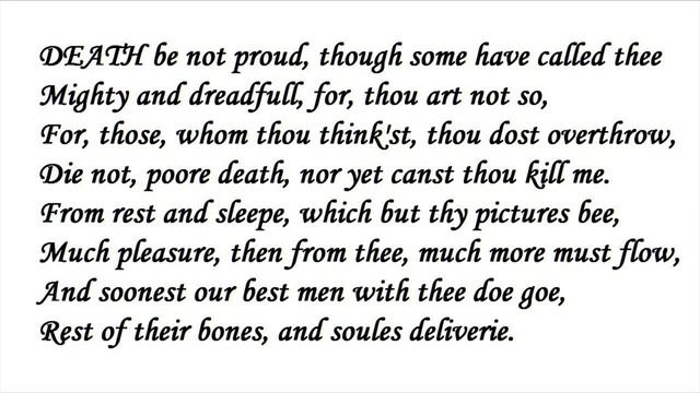 "Death Be Not Proud" by John Donne (read by Tom O'Bedlam) смотреть онлайн