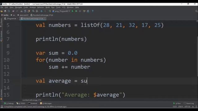 number list average v1 in kotlin смотреть онлайн