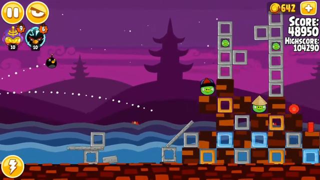 Angry Birds Seasons - Moon Festival - Level 1-2 - 112,910 - World Record! смотреть онлайн