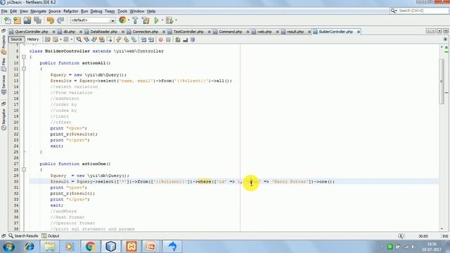 Yii2 Tutorials #7 - Query Builder смотреть онлайн