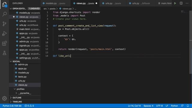 Learn Django | Social Network project in Django (PART 7) смотреть онлайн