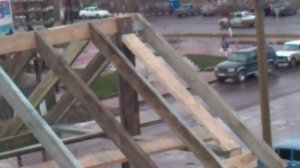 Монтаж стропильной системы смотрового окна кукушка