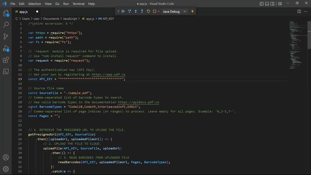 How to Read Barcodes From Uploaded File using PDF.co Web API in JS смотреть онлайн