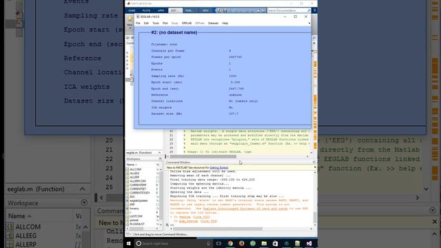 Matlab, EEG Lab, ICA remove смотреть онлайн