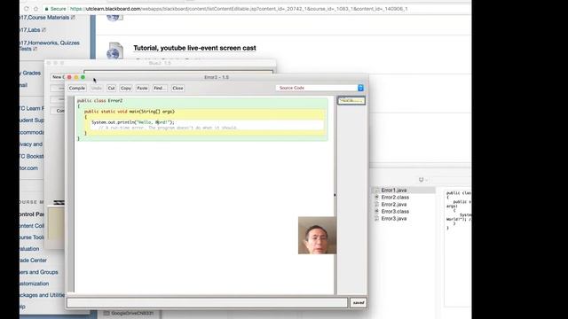 Coding and run-time errors in Java, BlueJ смотреть онлайн