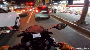 Yamaha YZF-R3 City Ride Exhaust Sound (4K Moto Vlog) in Korea