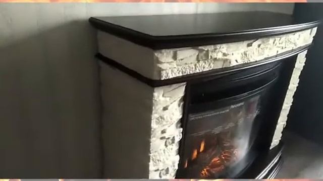 Купить каменный каминокомплект Памир (темный дуб) с очагом Panoramic 28 LED FX от Interflame смотреть онлайн