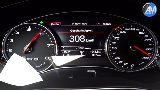 Audi RS6 Performance (605hp) - 0-312 Km/h Acceleration!