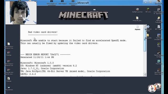 Tutorial minecraft instalando e corrigindo erro OpenGL смотреть онлайн