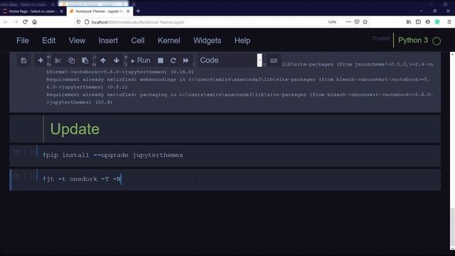 How to change Jupyter Notebook theme python смотреть онлайн