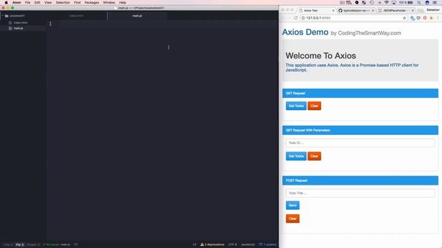Getting Started With Axios (Accessing REST Web Services / HTTP APIs in JavaScript) смотреть онлайн