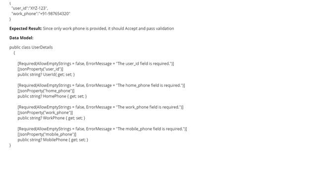 Validate fields which are only provided in API JSON body using .NET Data Annotations (1 answer) смотреть онлайн