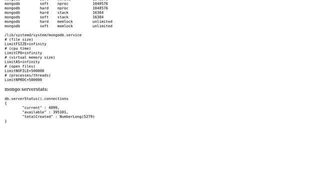 MongoDB connection limit смотреть онлайн