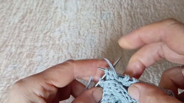 Вяжем спицами. Узор соты.