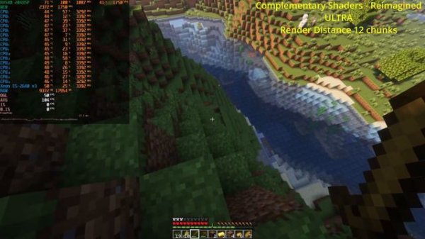 Minecraft 1.20.4 OptiFine (Shaders Test). Xeon E5-2640v3/AMD Radeon RX580 2048SP/16GB RAM