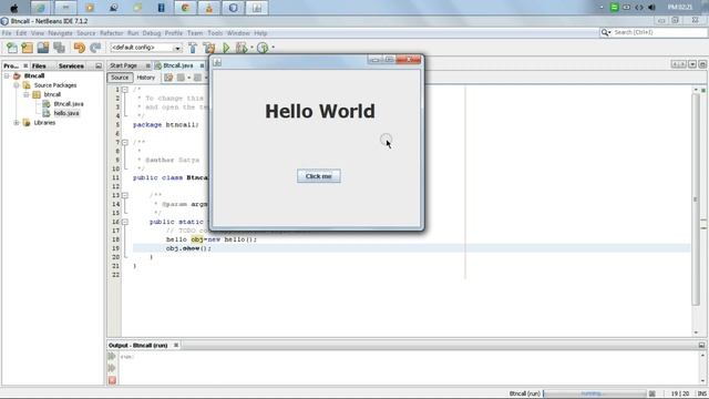 Call a Swing form through button in Java NetBeans смотреть онлайн
