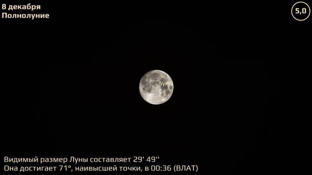 Владивосток 5.12.2022 — 11.12.2022. Астрономические события смотреть онлайн