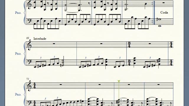 Metallica - The Day That Never Comes - piano sheet music arrangement смотреть онлайн