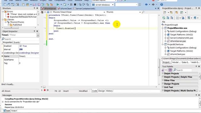 aula 6646 datasnap balaca timer progressbar personalizar a inicializacao do servidor смотреть онлайн