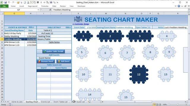 Learn How To Create This Wedding, Event & Restaurant Seating Chart Maker In Excel [Free Download] смотреть онлайн