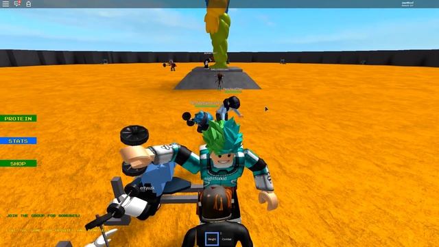 GETTING BUFF IN ROBLOX MUSCLE SIMULATOR смотреть онлайн