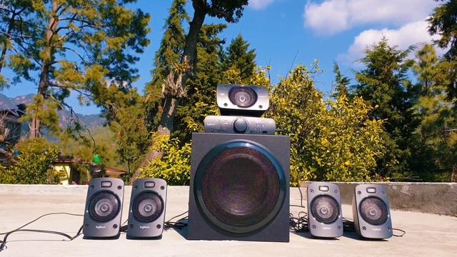 Logitech Z906 THX 5.1 HOME THEATER 500watts 1st TIME OUTDOOR SOUND TEST IN HINDI смотреть онлайн