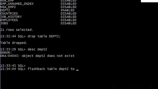 SQL 11g Tutorial in Bangla # 61 Performing flashback operations смотреть онлайн