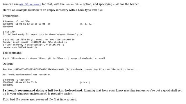 Rewrite git history to replace all CRLF to LF? (3 Solutions!!) смотреть онлайн