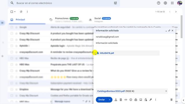 Como Enviar un Archivo PDF por Gmail смотреть онлайн