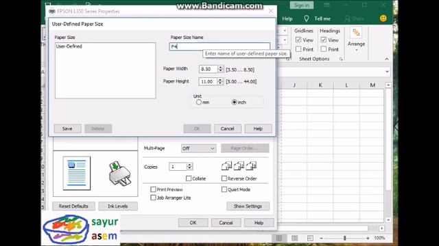 Setting kertas F4 pada pada Excel bag.2 смотреть онлайн